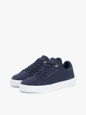 Suède sneaker met cupzool