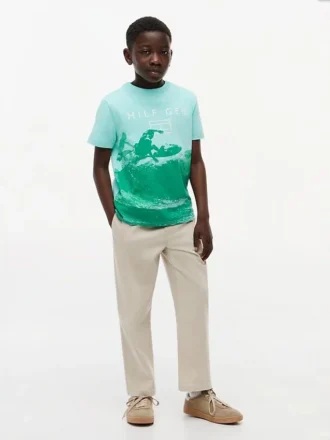 Surf-T-shirt met logo voor kinderen