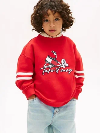 Sweatshirt met golvende vlagprint voor kinderen