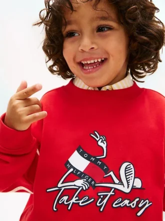 Sweatshirt met golvende vlagprint voor kinderen