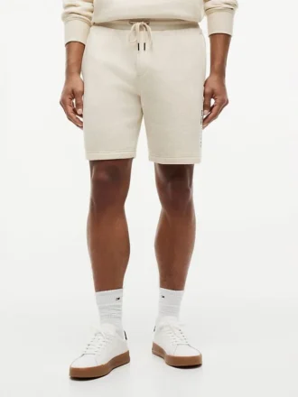 Sweatshort met geborduurd Tommy-logo