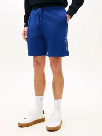 Sweatshort met geborduurd Tommy-logo