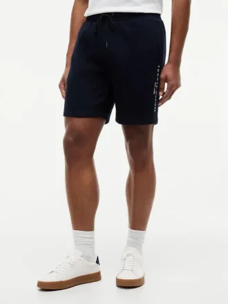 Sweatshort met geborduurd Tommy-logo
