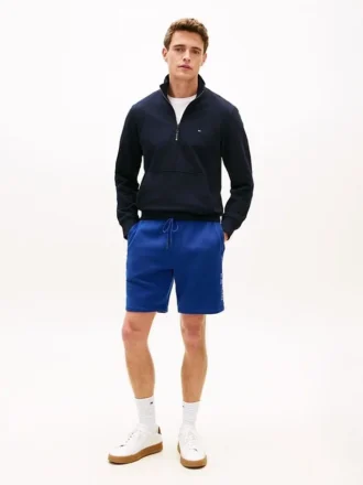 Sweatshort met geborduurd Tommy-logo