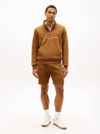 Sweatshort met geborduurd Tommy-logo
