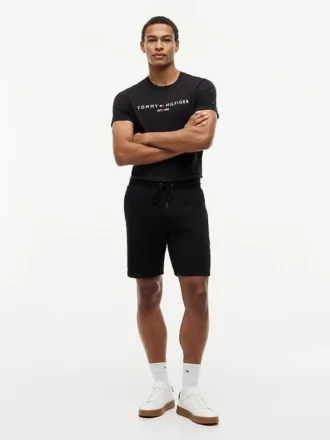 Sweatshort met geborduurd Tommy-logo