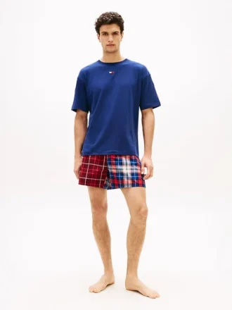 T-shirt & geweven korte Shorts-pyjamaset T-shirt & geweven korte Shorts-pyjamaset