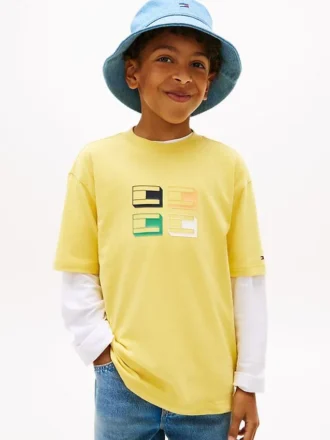 T-shirt met 3D-logoprint voor kinderen