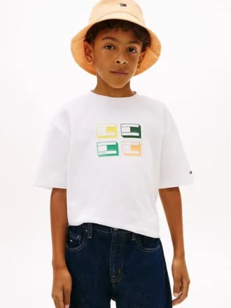 T-shirt met 3D-logoprint voor kinderen