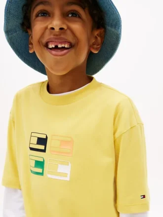 T-shirt met 3D-logoprint voor kinderen