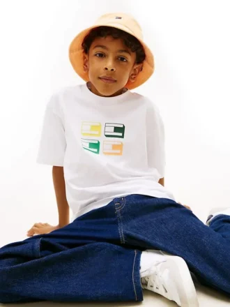 T-shirt met 3D-logoprint voor kinderen