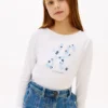 T-shirt met bloemenmonogram voor kinderen T-shirt met bloemenmonogram voor kinderen