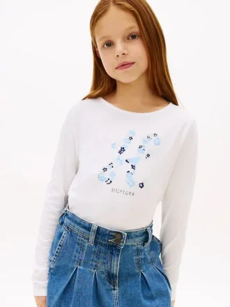 T-shirt met bloemenmonogram voor kinderen T-shirt met bloemenmonogram voor kinderen