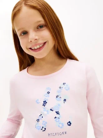 T-shirt met bloemenmonogram voor kinderen T-shirt met bloemenmonogram voor kinderen