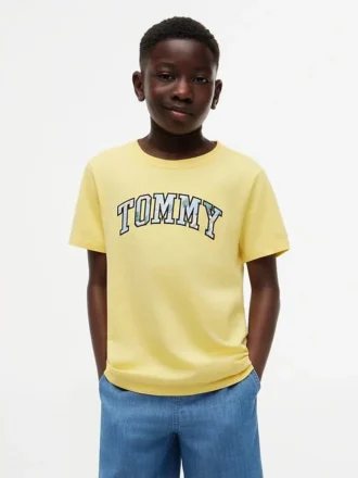 T-shirt met bloemenprint en Tommy-logo voor kinderen