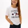 T-shirt met hartlogo met pailletten voor kinderen