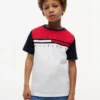 T-shirt met kleurblokken en vlaggenstrepen voor kinderen T-shirt met kleurblokken en vlaggenstrepen voor kinderen