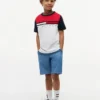 T-shirt met kleurblokken en vlaggenstrepen voor kinderen T-shirt met kleurblokken en vlaggenstrepen voor kinderen