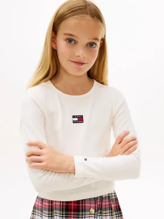 T-shirt met lange mouwen en badge voor kinderen
