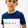 T-shirt met logo en kleurblokken voor kinderen T-shirt met logo en kleurblokken voor kinderen