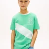 T-shirt met monogram en strepen voor kinderen T-shirt met monogram en strepen voor kinderen