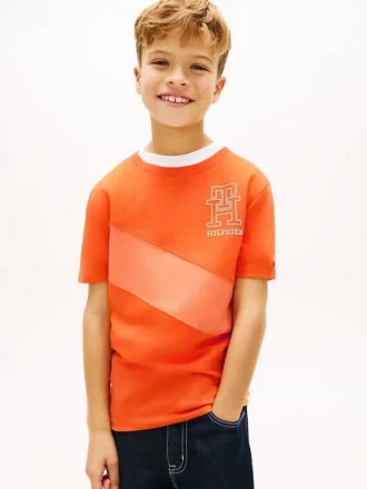 T-shirt met monogram en strepen voor kinderen T-shirt met monogram en strepen voor kinderen
