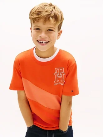 T-shirt met monogram en strepen voor kinderen T-shirt met monogram en strepen voor kinderen