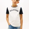 T-shirt met monotype-logo en kleurblokken voor kinderen T-shirt met monotype-logo en kleurblokken voor kinderen