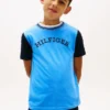 T-shirt met monotype-logo en kleurblokken voor kinderen T-shirt met monotype-logo en kleurblokken voor kinderen