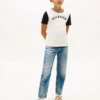 T-shirt met monotype-logo en kleurblokken voor kinderen T-shirt met monotype-logo en kleurblokken voor kinderen