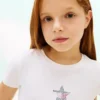 T-shirt met strass-sterrenvlag voor kinderen T-shirt met strass-sterrenvlag voor kinderen