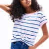 T-shirt met strepen en geknoopte zoom voor kinderen T-shirt met strepen en geknoopte zoom voor kinderen