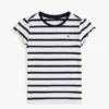 T-shirt met strepen en gerimpelde mouwen voor kinderen