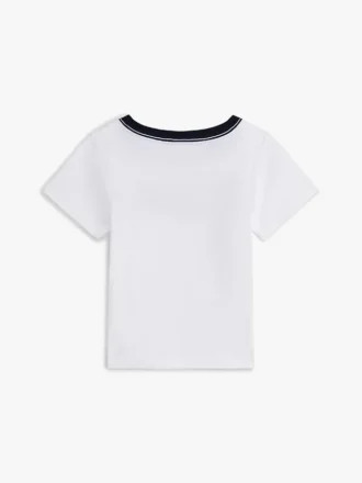 T-shirt met vlaggenstrepen en logo voor baby’s