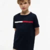 T-shirt met vlaggenstrepen en logo voor kinderen T-shirt met vlaggenstrepen en logo voor kinderen