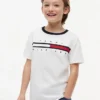 T-shirt met vlaggenstrepen en logo voor kinderen T-shirt met vlaggenstrepen en logo voor kinderen