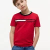 T-shirt met vlaggenstrepen en logo voor kinderen T-shirt met vlaggenstrepen en logo voor kinderen