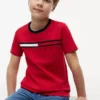 T-shirt met vlaggenstrepen en logo voor kinderen T-shirt met vlaggenstrepen en logo voor kinderen