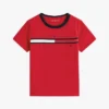 T-shirt met vlaggenstrepen en logo voor kinderen T-shirt met vlaggenstrepen en logo voor kinderen