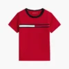 T-shirt met vlaggenstrepen en logo voor kinderen T-shirt met vlaggenstrepen en logo voor kinderen