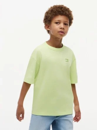 T-shirt met vlaglogo in dezelfde kleur voor kinderen