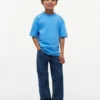 T-shirt met vlaglogo in dezelfde kleur voor kinderen T-shirt met vlaglogo in dezelfde kleur voor kinderen