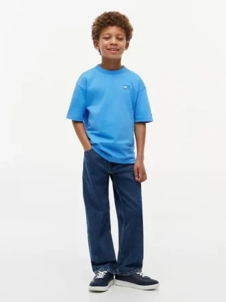 T-shirt met vlaglogo in dezelfde kleur voor kinderen