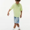 T-shirt met vlaglogo in dezelfde kleur voor kinderen T-shirt met vlaglogo in dezelfde kleur voor kinderen