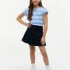 T-shirt voor kinderen met strepen en mouwen met ruche T-shirt voor kinderen met strepen en mouwen met ruche