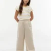 T-shirt voor kinderen met strepen en mouwen met ruche T-shirt voor kinderen met strepen en mouwen met ruche