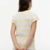 T-shirt voor kinderen met strepen en mouwen met ruche T-shirt voor kinderen met strepen en mouwen met ruche