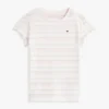 T-shirt voor kinderen met strepen en mouwen met ruche T-shirt voor kinderen met strepen en mouwen met ruche