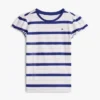 T-shirt voor kinderen met strepen en mouwen met ruche T-shirt voor kinderen met strepen en mouwen met ruche