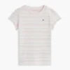 T-shirt voor kinderen met strepen en mouwen met ruche T-shirt voor kinderen met strepen en mouwen met ruche